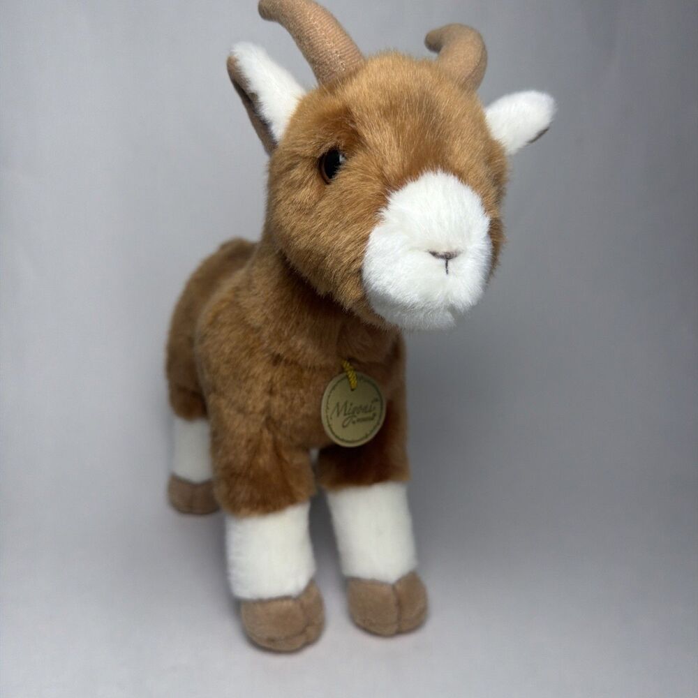 Aurora Miyoni Brown Goat 10 Inch Plush Stuffed Animal Toy